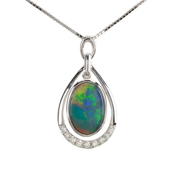Australia Opal pendant in a teardrop shape.