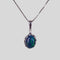 925 Sterling Silver Opal Necklace