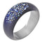 Resin Bangle-Deep Cobalt Blue with Cubic Zirconia Detail