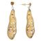 Champagne Yellow Cubic Zirconia Resin Earrings