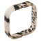 Leopard Print Resin Cuff-Bangle with Cubic Zirconia detail