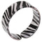 Metallic Silver Zebra Print Resin Cuff