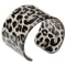 Chunky Leopard Print Resin Cuff-Bangle