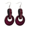 Purple Power Resin Hoop Earrings