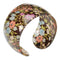 Brown & Floral Print Design Resin Cuff