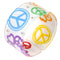 Peace & Love Symbols Resin Bangle