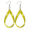 Lime Green Resin Hoop Earrings