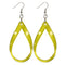 Lime Green Resin Hoop Earrings