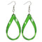 Emerald Green Resin Hoop Earrings