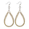 White Resin Hoop Earrings with Cubic Zirconia Detail