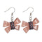 Blush Pink Bow Resin Earrings