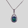 925 Sterling Silver Opal Necklace