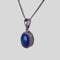 Sterling Silver Oval Opal Necklace