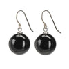 Midnight Black Agate Drop Earrings