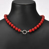 Chilli Red Mother of Pearl Necklace with Detachable Clasp