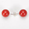 Red Agate Stud Earrings