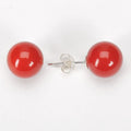 Red Agate Stud Earrings