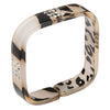 Leopard Print Resin Cuff-Bangle with Cubic Zirconia detail