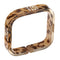 Leopard Print Resin Cuff-Bangle with Cubic Zirconia detail