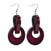 Purple Power Resin Hoop Earrings