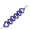 Cobalt Blue Interlocking Chains Resin Bracelet