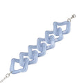 Powder Blue Interlocking Chains Resin Bracelet