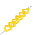 Sunflower Yellow Interlocking Chains Resin Bracelet
