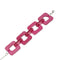 Fuschia Pink Interlocking Chain Resin Bracelet