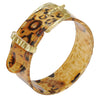 Leopard Print Belt Buckle Design Resin Bangle