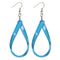 Aqua Blue Resin Hoop Earrings