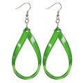 Emerald Green Resin Hoop Earrings