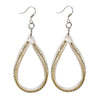 White Resin Hoop Earrings with Cubic Zirconia Detail