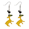 Yellow Reindeer Charm Resin Earrings