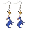 Cobalt Blue Reindeer Charm Resin Earrings